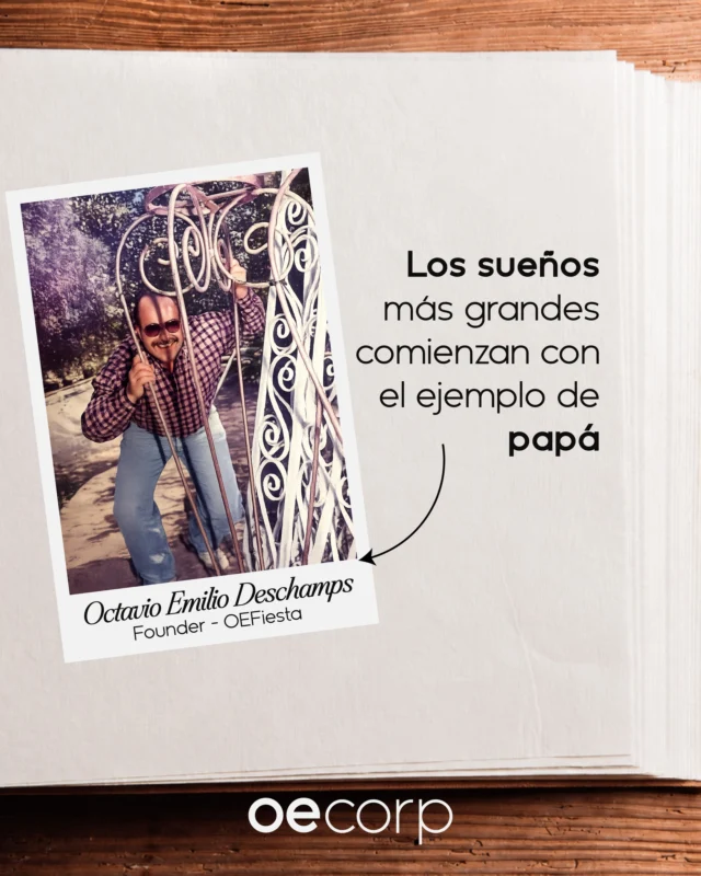 Hace más de 40 años, un padre tuvo una idea y trabajó incansablemente para convertirla en realidad. 🤍⁣⁣
⁣⁣
Ese padre es 𝗢𝗰𝘁𝗮𝘃𝗶𝗼 𝗘𝗺𝗶𝗹𝗶𝗼 𝗗𝗲𝘀𝗰𝗵𝗮𝗺𝗽𝘀, nuestro fundador, quien con esfuerzo, dedicación y una visión que trascendió generaciones, dio origen a la historia que hoy tenemos el privilegio de continuar.⁣⁣
⁣⁣
En este Día del Padre celebramos su ejemplo, su entrega y el legado que nos inspira a honrar su trabajo en cada evento y en cada proyecto que llevamos a cabo. ✨⁣⁣
⁣⁣
¡𝗙𝗲𝗹𝗶𝘇 𝗗í𝗮 𝗱𝗲𝗹 𝗣𝗮𝗱𝗿𝗲! 💙⁣⁣
⁣⁣
#OECorp #OEFiesta #DíaDelPadre #Legado #EventosRD