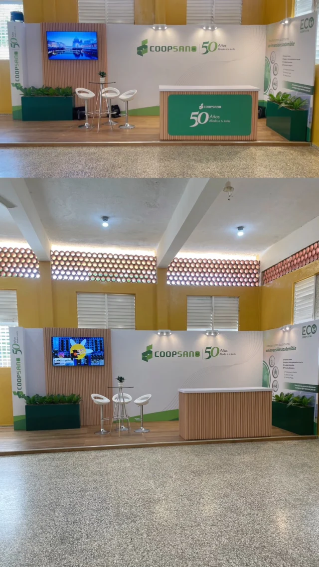 Cada feria representa una oportunidad para conectar con nuevas personas, y un stand bien diseñado marca la diferencia desde el primer momento. ✨⁣
⁣
Así fue el proceso de diseño y montaje del stand de la Cooperativa Coopsano para la Feria de Santiago Rodríguez, organizada por la Cámara de Comercio de Santiago Rodríguez, donde trabajamos cada detalle para crear un espacio que reflejara su esencia. ⁣
⁣
📩 ¿Tu empresa participará en una feria o evento corporativo? Permítenos ayudarte a crear un stand pensado para destacar.⁣
⁣
#OECorp #DiseñoDeStands #EventosCorporativos #FeriasComerciales #MontajeDeStands